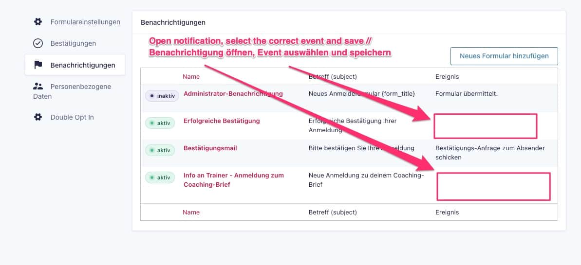 You are currently viewing Double Opt In Addon – Benutzereingriff erforderlich: Ereignis muss angepasst werden!